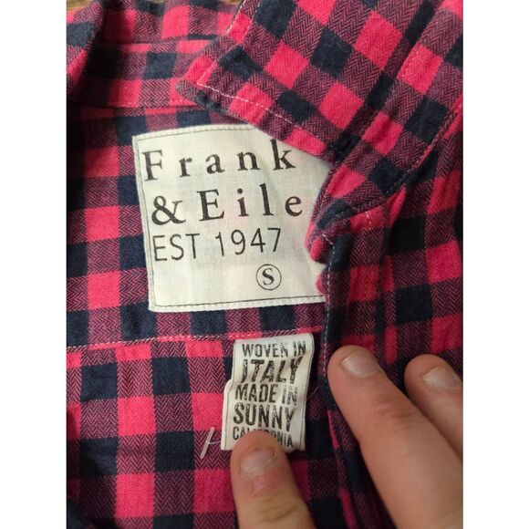 Frank&Eileen Eileen Black &pink plaid sz Small - Picture 2 of 4